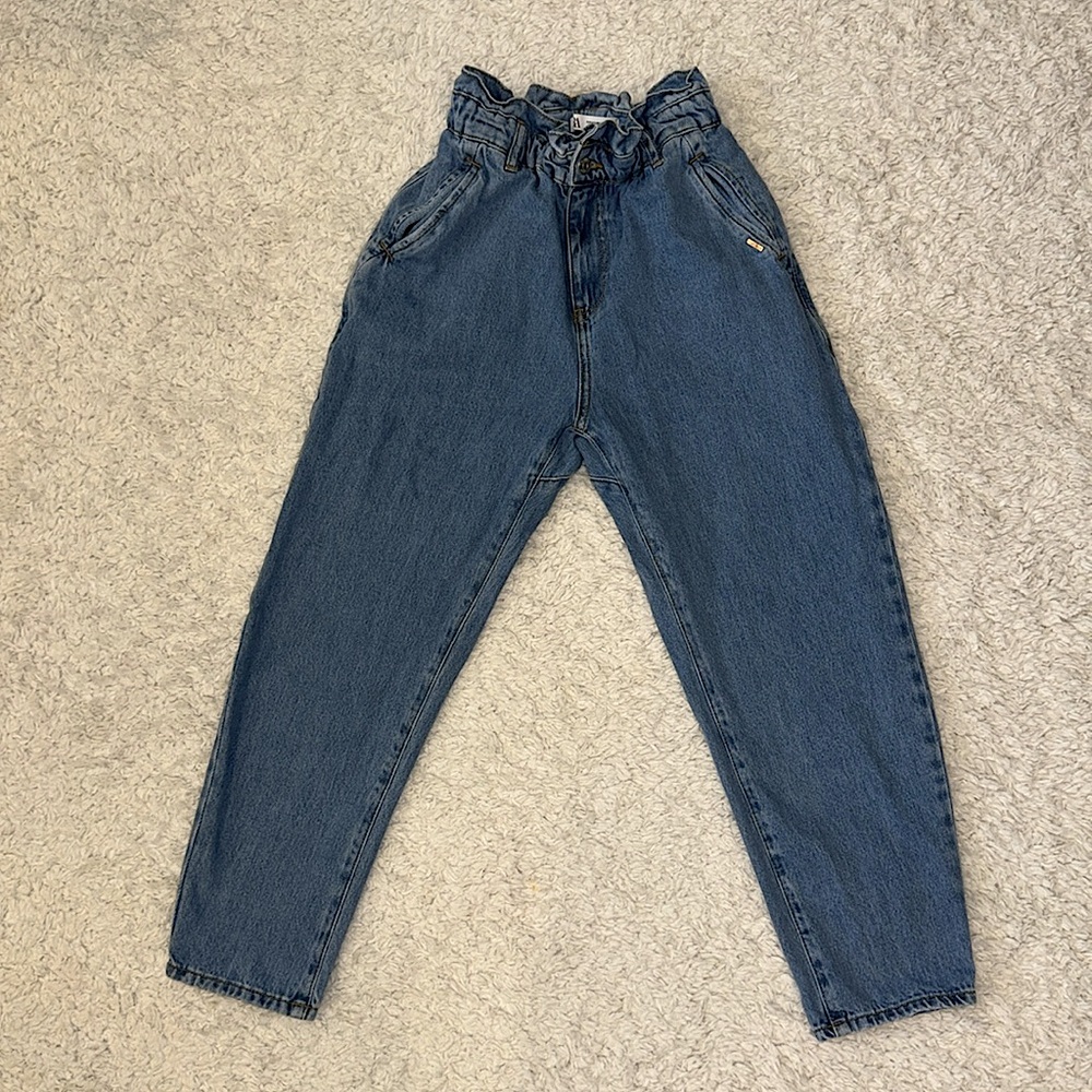Zara Blue Boyfriend Jeans Relaxed Fit - Picture 6 of 10